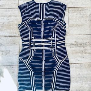 Top shop | navy and gold sleeveless fitted dress